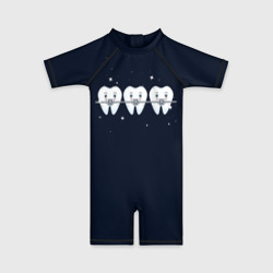 Детский купальный костюм 3D Зубы