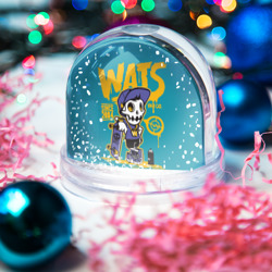 Игрушка Снежный шар Граффити Wats череп в кепке - фото 2