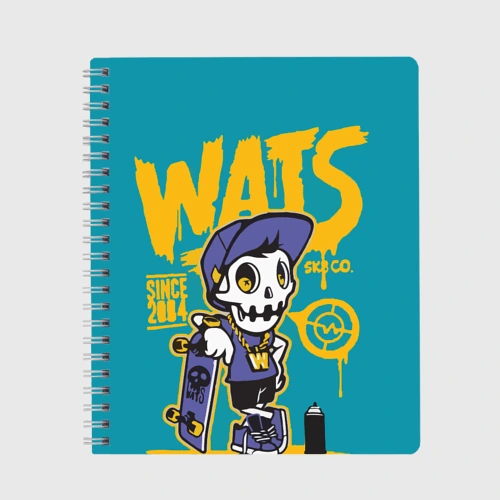 Тетрадь Граффити Wats череп в кепке