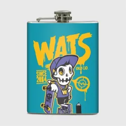 Фляга Граффити Wats череп в кепке