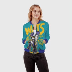 Женский бомбер 3D Граффити Wats череп в кепке - фото 2