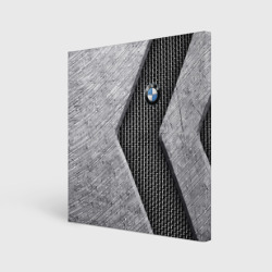 Холст квадратный BMW - emblem - metal - texture