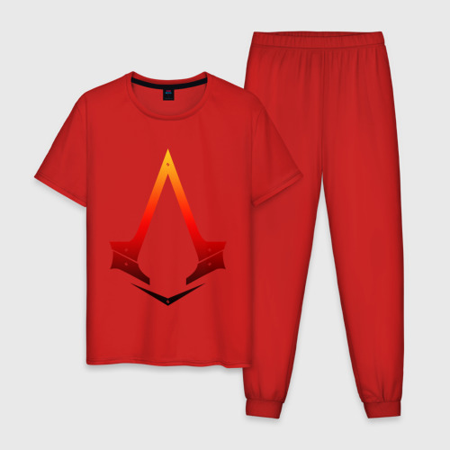 Мужская пижама хлопок Assassins Creed, цвет красный