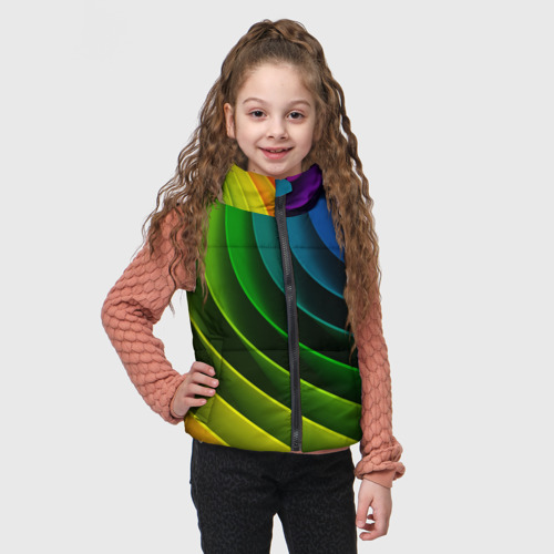 Детский жилет утепленный 3D Color vanguard texture, цвет черный - фото 3