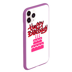 Чехол для iPhone 11 Pro Max матовый Happy Birth Day - фото 2