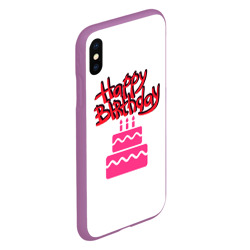 Чехол для iPhone XS Max матовый Happy Birth Day - фото 2