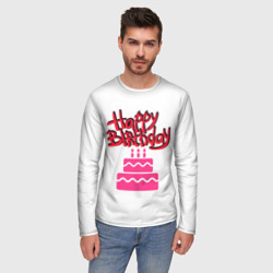 Мужской лонгслив 3D Happy Birth Day - фото 2