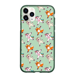 Чехол для iPhone 11 Pro матовый Dabbing Animals