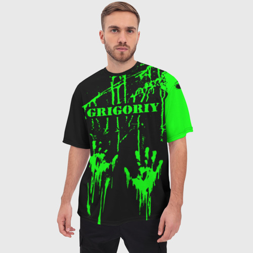 Мужская футболка oversize 3D Григорий, цвет 3D печать - фото 3