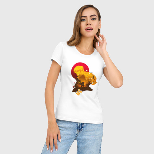 Женская футболка хлопок Slim Зеницу, цвет белый - фото 3