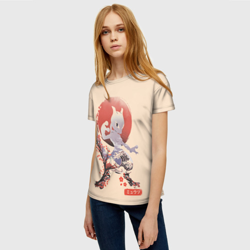 Женская футболка 3D Mewtwo, цвет 3D печать - фото 3