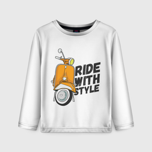 Детский лонгслив 3D Ride with style поездка Со стилем, цвет 3D печать