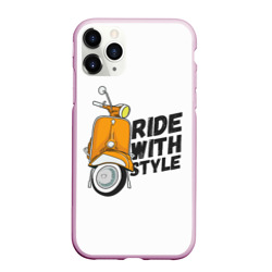 Чехол для iPhone 11 Pro Max матовый Ride with style поездка Со стилем