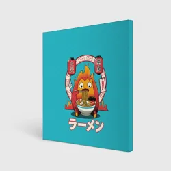 Холст квадратный Calcifer & ramen