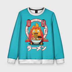 Детский свитшот 3D Calcifer & ramen