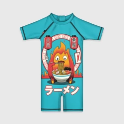 Детский купальный костюм 3D Calcifer & ramen