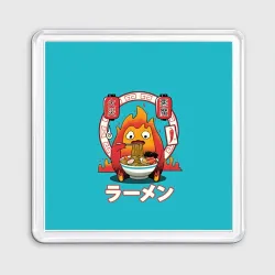 Магнит 55*55 Calcifer & ramen