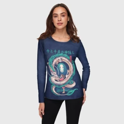 Женский лонгслив 3D Каонаси между Тихиро и Хаку, - фото 2