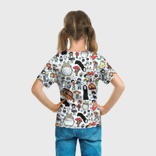 Детская футболка 3D Персонажи Миядзаки паттерн, цвет 3D печать - фото 6