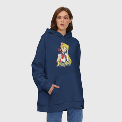 Худи SuperOversize хлопок Sailor Moon & Luna - фото 2