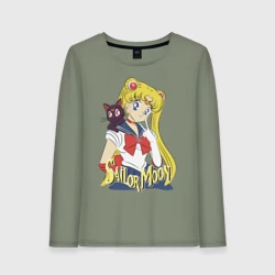 Женский лонгслив хлопок Sailor Moon & Luna