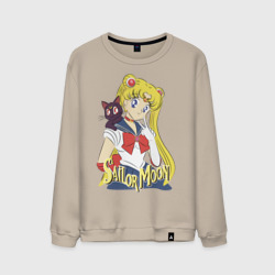 Мужской свитшот хлопок Sailor Moon & Luna