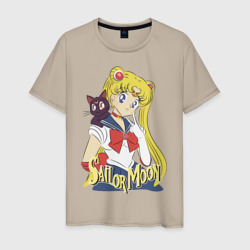 Мужская футболка хлопок Sailor Moon & Luna