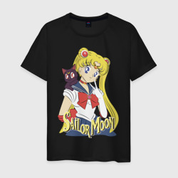 Мужская футболка хлопок Sailor Moon & Luna