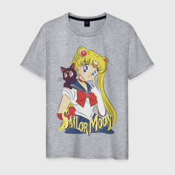 Мужская футболка хлопок Sailor Moon & Luna