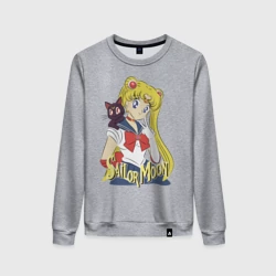 Женский свитшот хлопок Sailor Moon & Luna