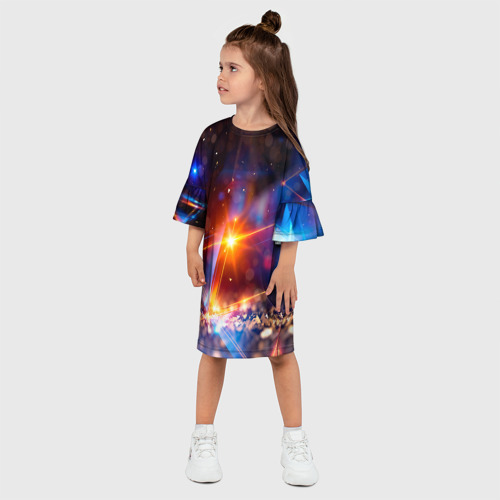 Детское платье 3D Geometry light, цвет 3D печать - фото 3