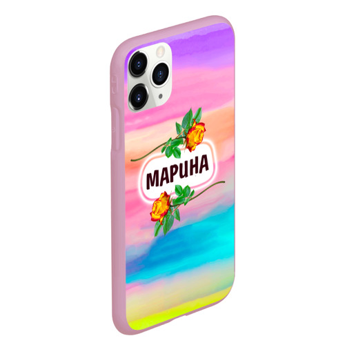 Чехол для iPhone 11 Pro Max матовый Марина, цвет розовый - фото 3
