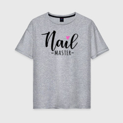 Женская футболка хлопок Oversize Nail master