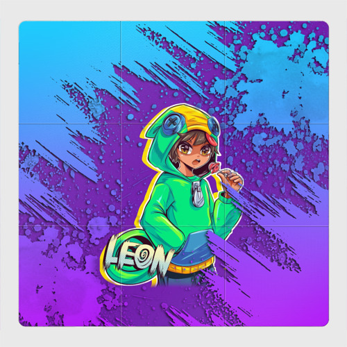 Магнитный плакат 3Х3 BRAWL STARS LEON