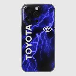Чехол для iPhone 15 Pro силиконовый с защитой камеры Toyota
