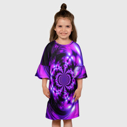 Детское платье 3D Неоновый фрактал - фото 2