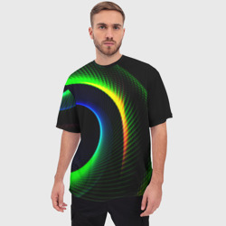 Мужская футболка oversize 3D Abstract geometry - фото 2