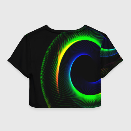 Женская футболка Crop-top 3D Abstract geometry, цвет 3D печать - фото 2