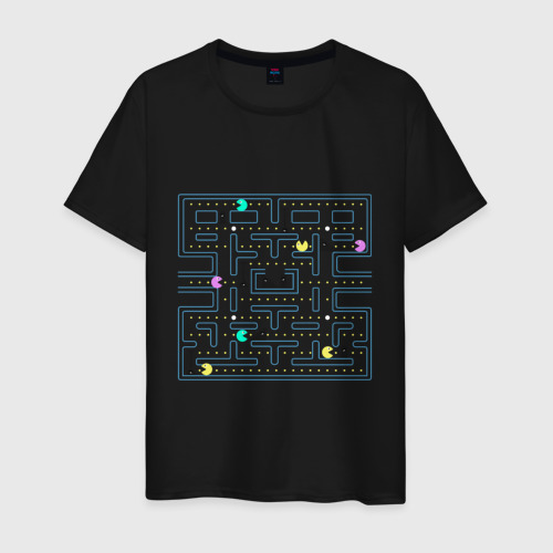 Мужская футболка хлопок Pac-Man, цвет черный