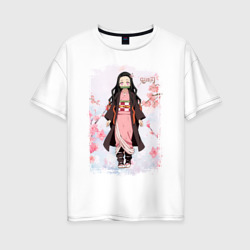 Женская футболка хлопок Oversize Незуко