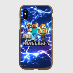 Чехол для iPhone XS Max матовый Minecraft Майнкрафт