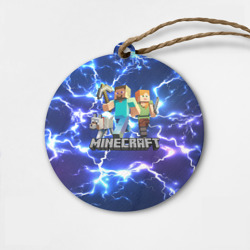 Деревянная игрушка круг Minecraft Майнкрафт