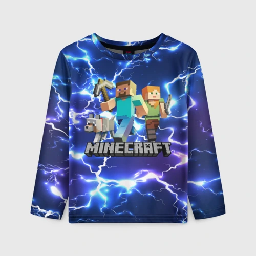 Детский лонгслив 3D Minecraft Майнкрафт