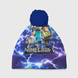 Шапка 3D c помпоном Minecraft Майнкрафт