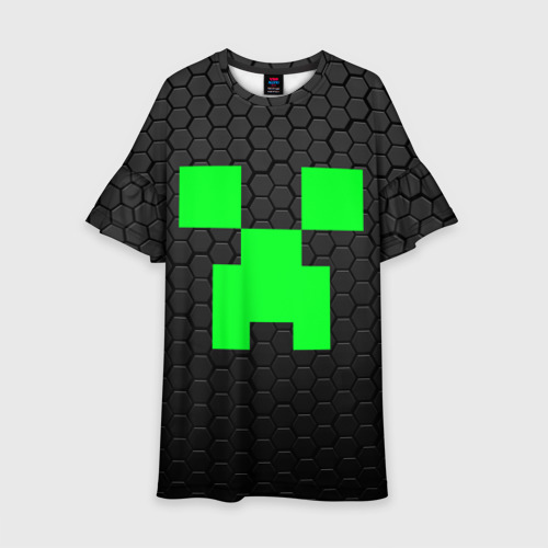 Детское платье 3D Minecraft Creeper Крипер Майнкрафт, цвет 3D печать