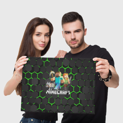 Холст прямоугольный MINECRAFT / CREEPER, цвет 3D печать - фото 5