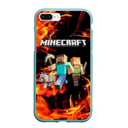 Чехол для iPhone 7Plus/8 Plus матовый Minecraft Майнкрафт