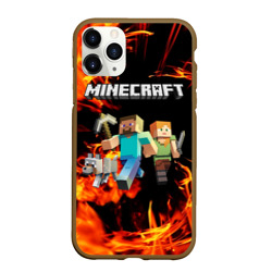 Чехол для iPhone 11 Pro Max матовый Minecraft Майнкрафт