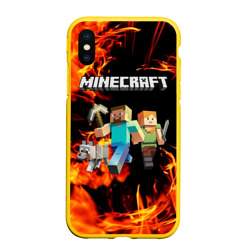 Чехол для iPhone XS Max матовый Minecraft Майнкрафт