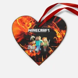 Деревянная игрушка Сердце Minecraft Майнкрафт